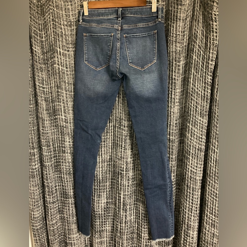 Abercrombie & Fitch Dark Blue Distressed Skinny Jeans - Picture 8 of 10